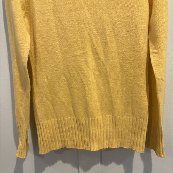 Y2K Old Navy Wool Blend Sweater Women Six Medium Butter Yellow Lambswool Angora - Picture 4 of 11